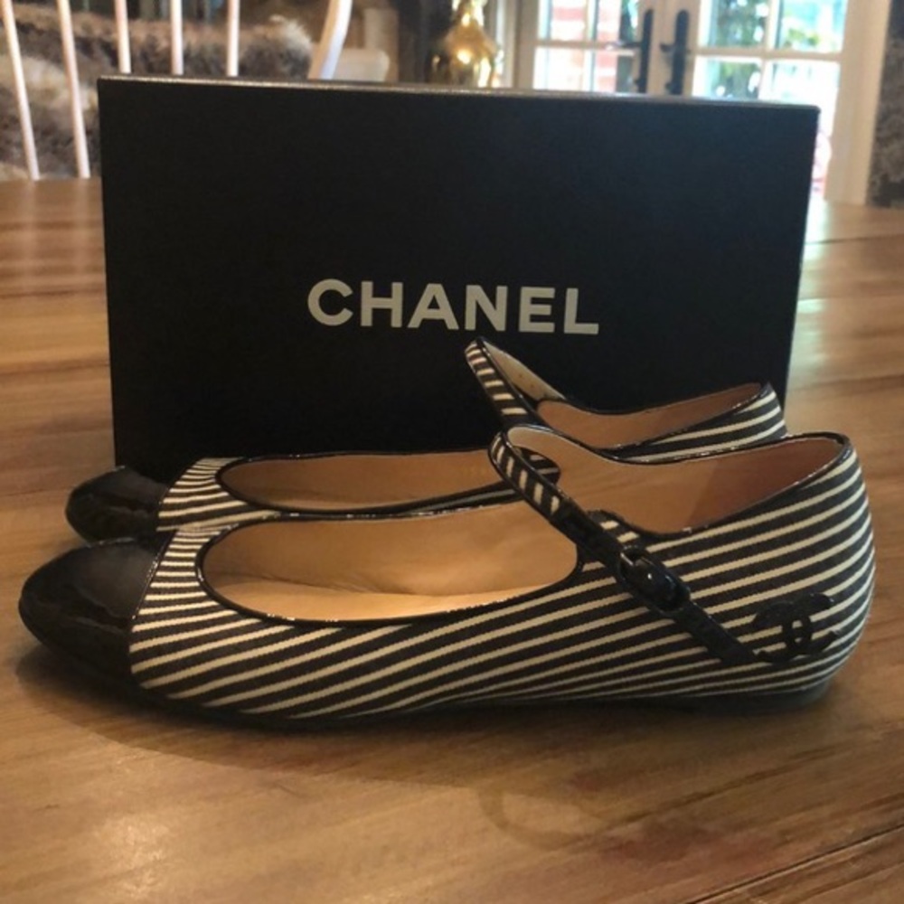 🔖SOLD🔖 EUC! Chanel Mary Jane Flats 39 - Picture 8 of 15